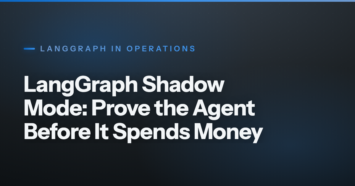 LangGraph Shadow Mode: Prove the Agent Before It Spends Money | Vadim's ...